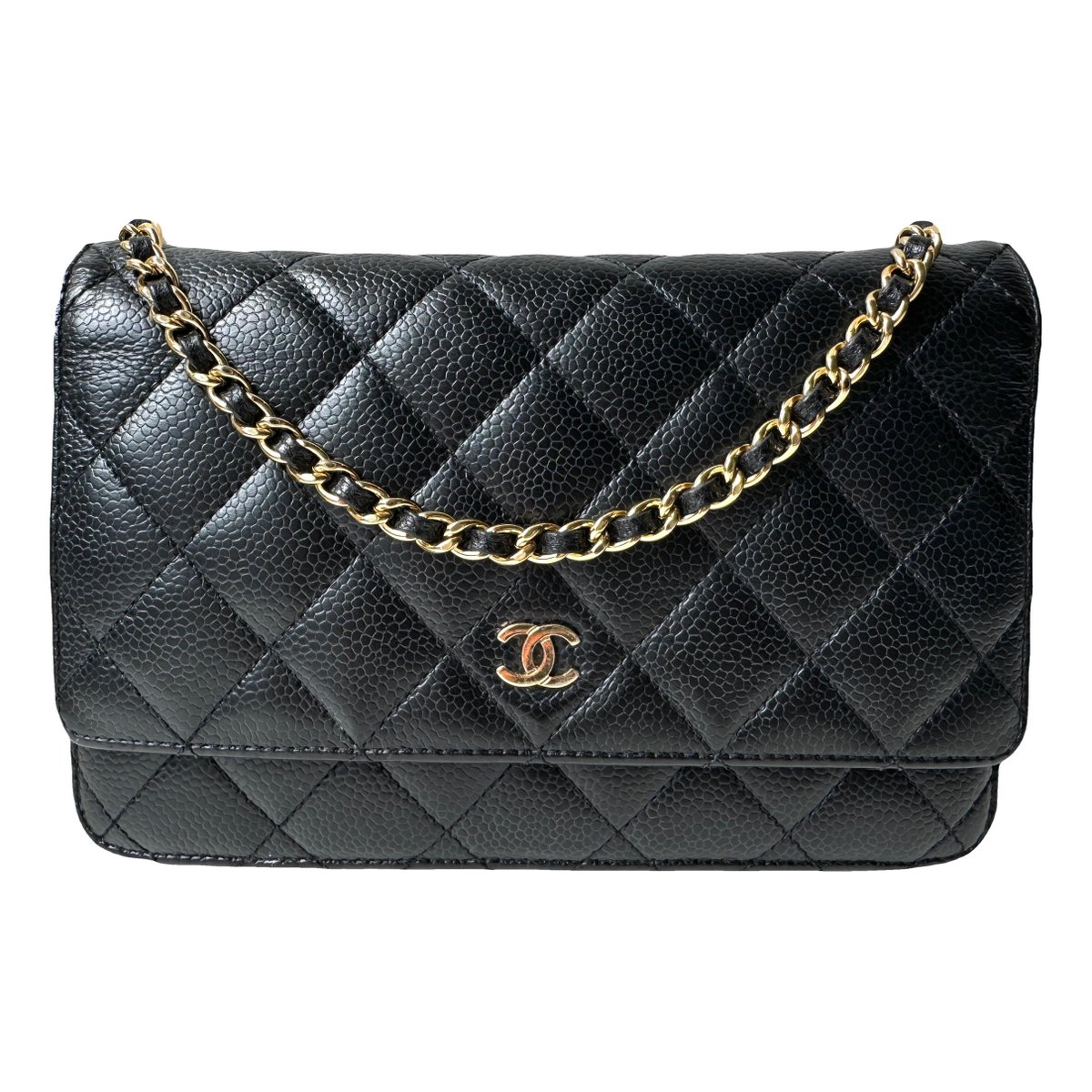 Wallet on Chain leather crossbody bag