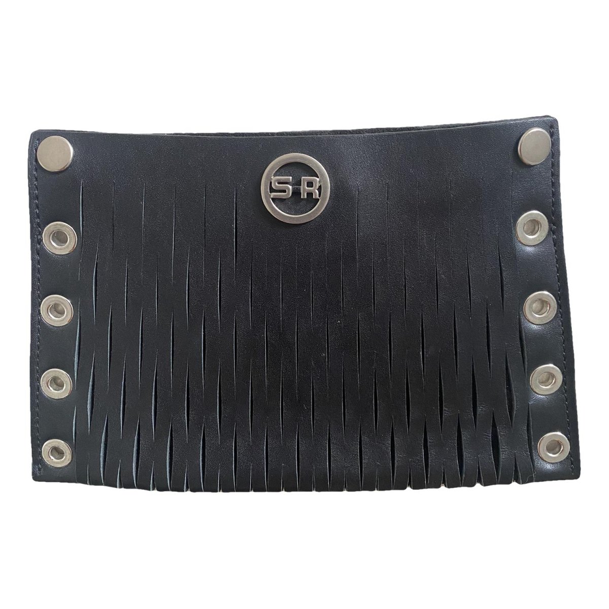 Leather clutch bag