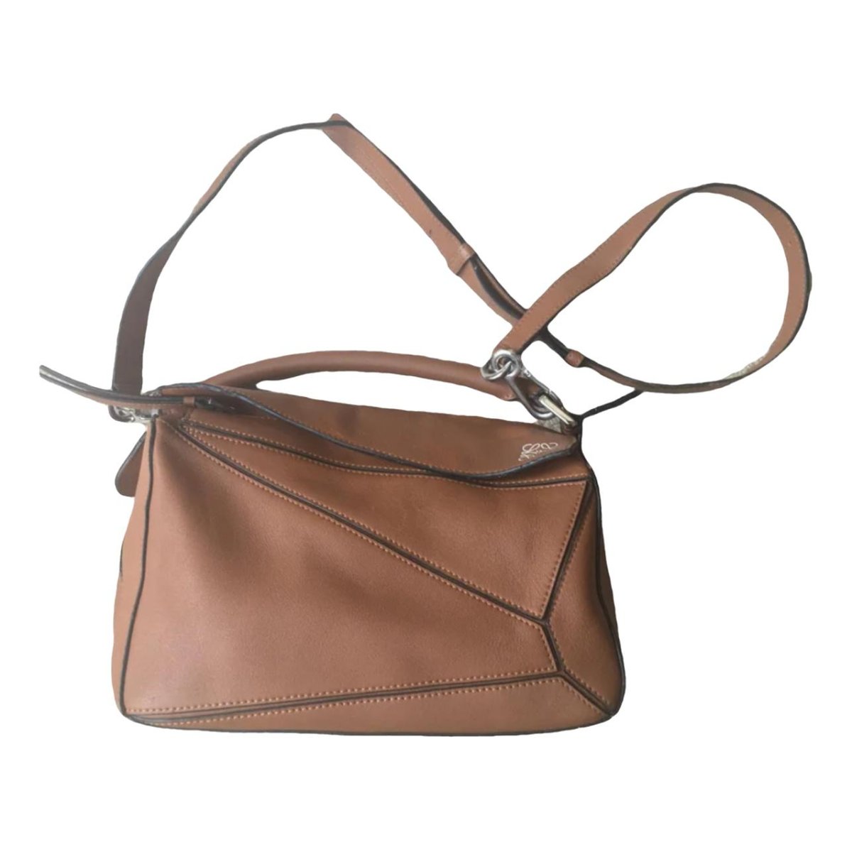 Puzzle leather handbag