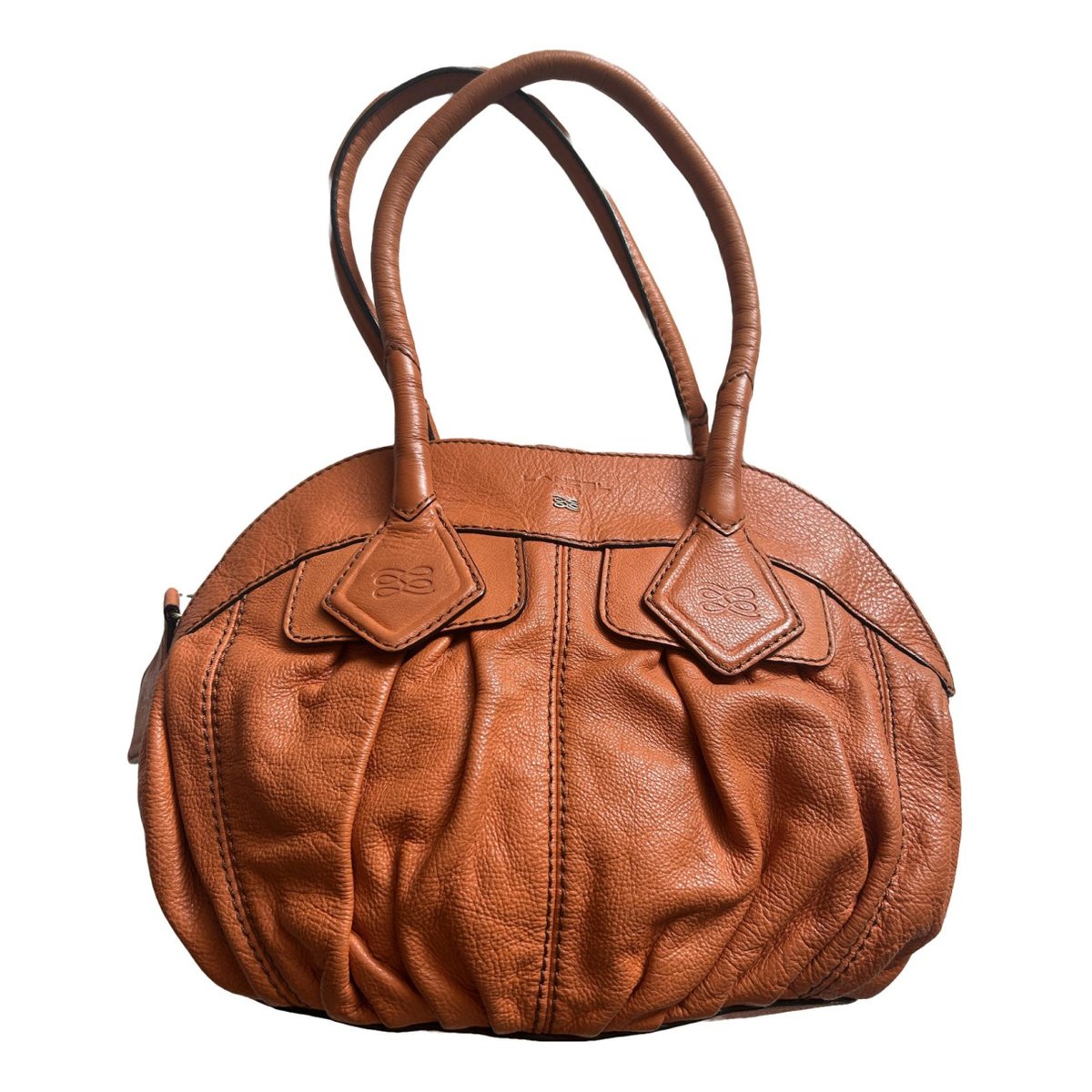 Gousset leather handbag