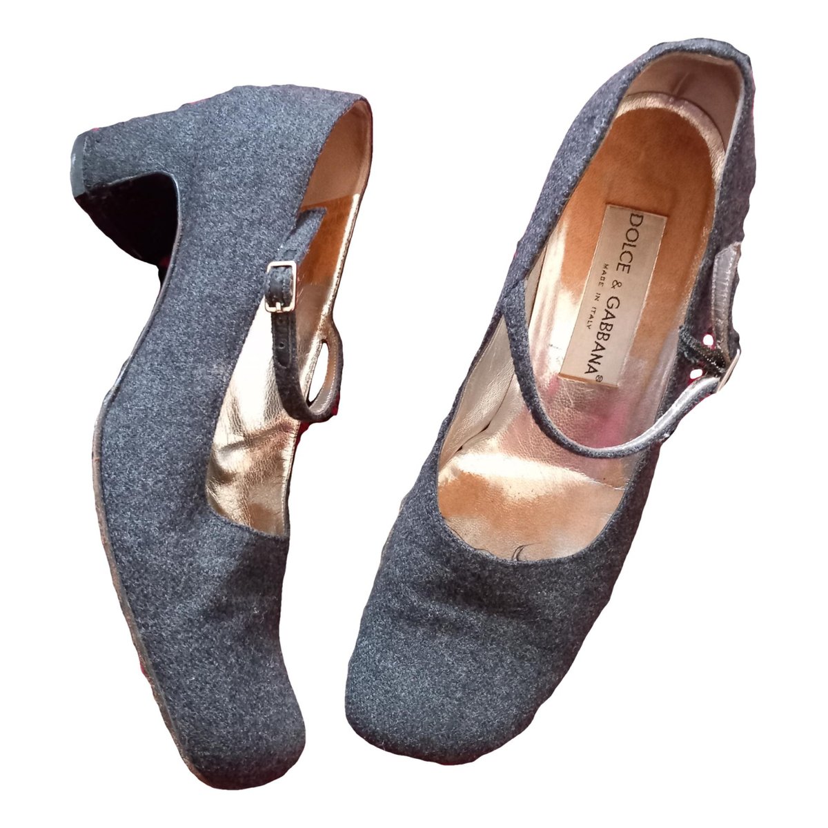 Mary Jane cloth heels