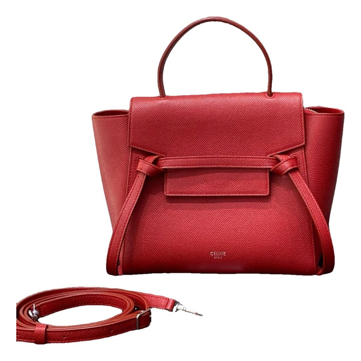 Belt leather handbag