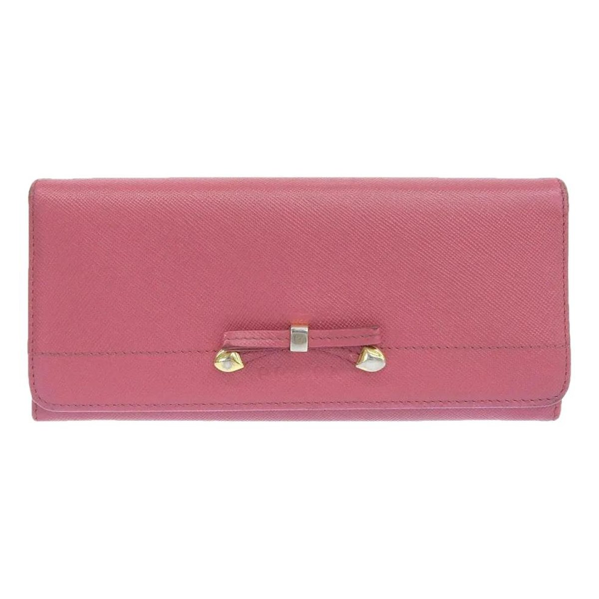 Ribbon leather clutch bag