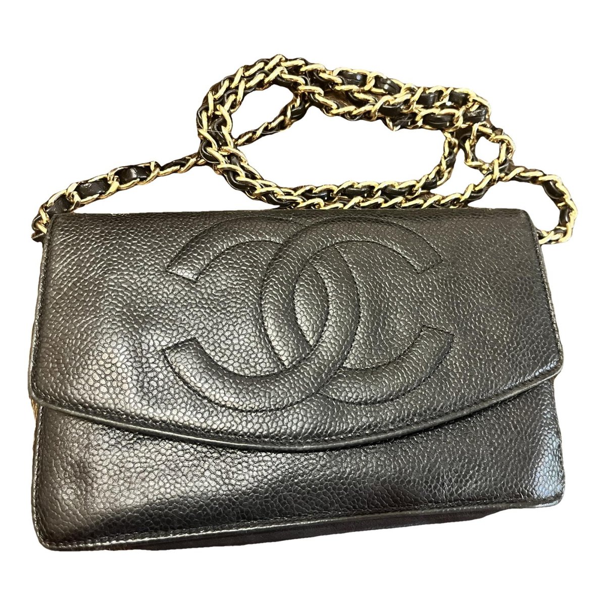 Wallet on Chain leather clutch bag