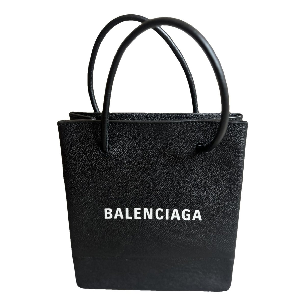 Plastic bag shooper leather crossbody bag