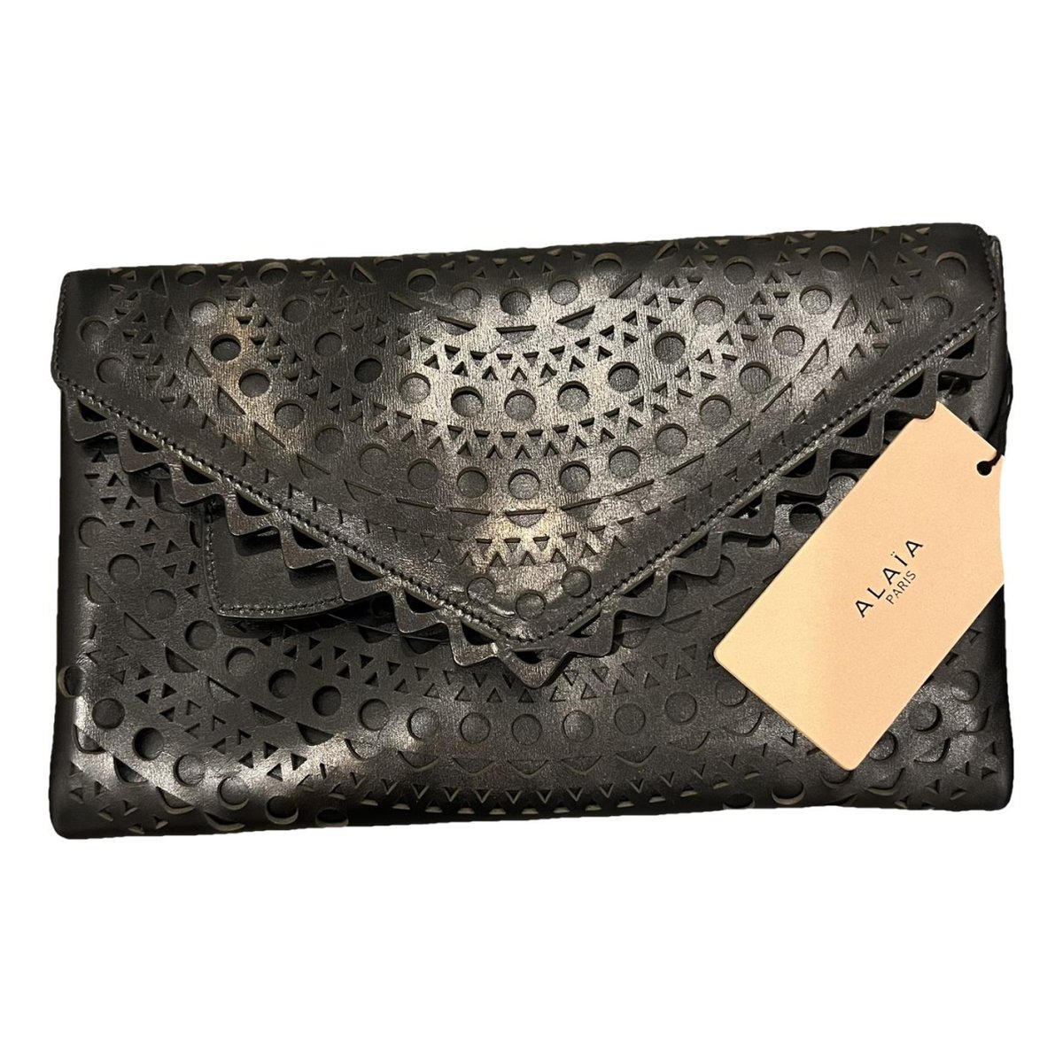 Leather clutch bag