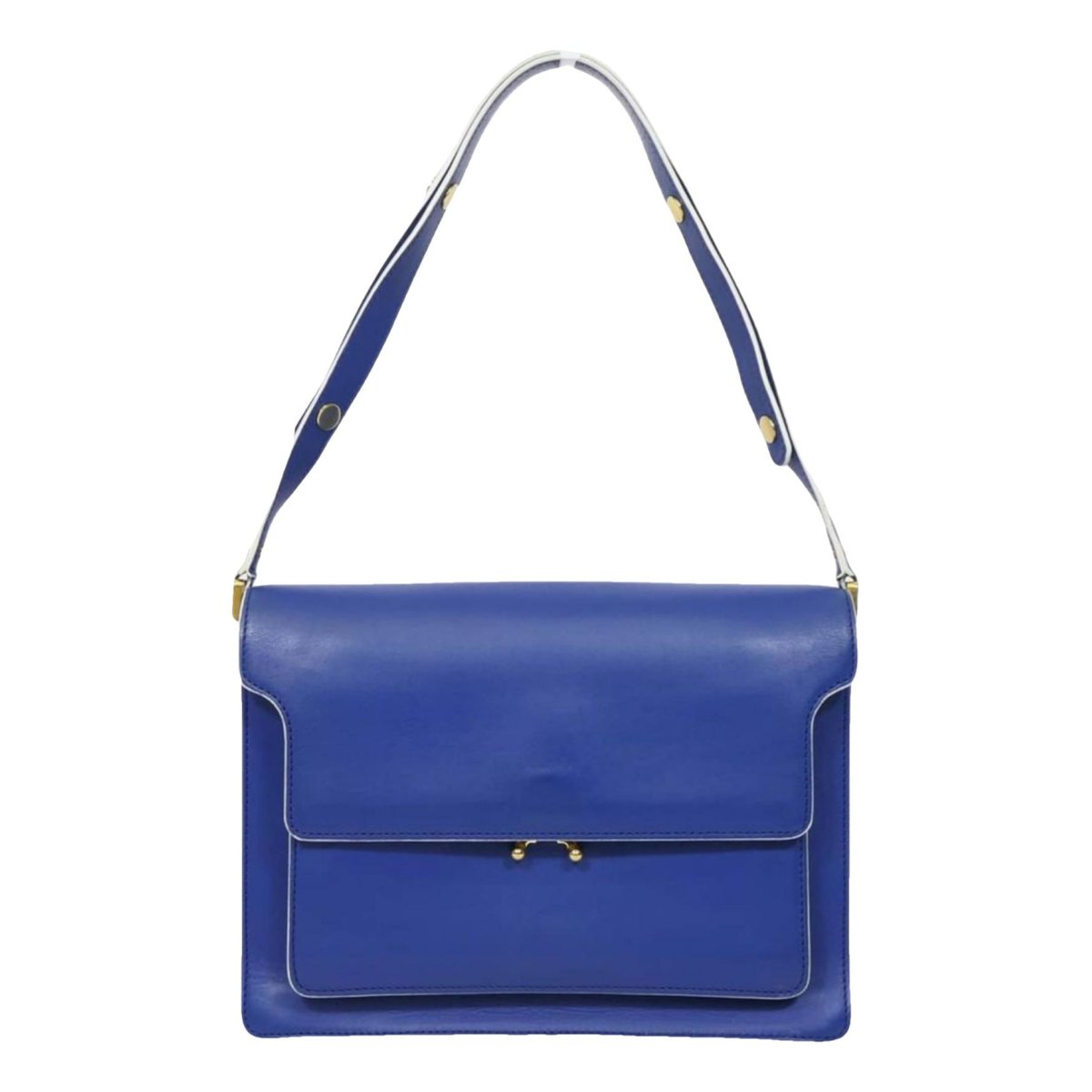 Trunk leather crossbody bag
