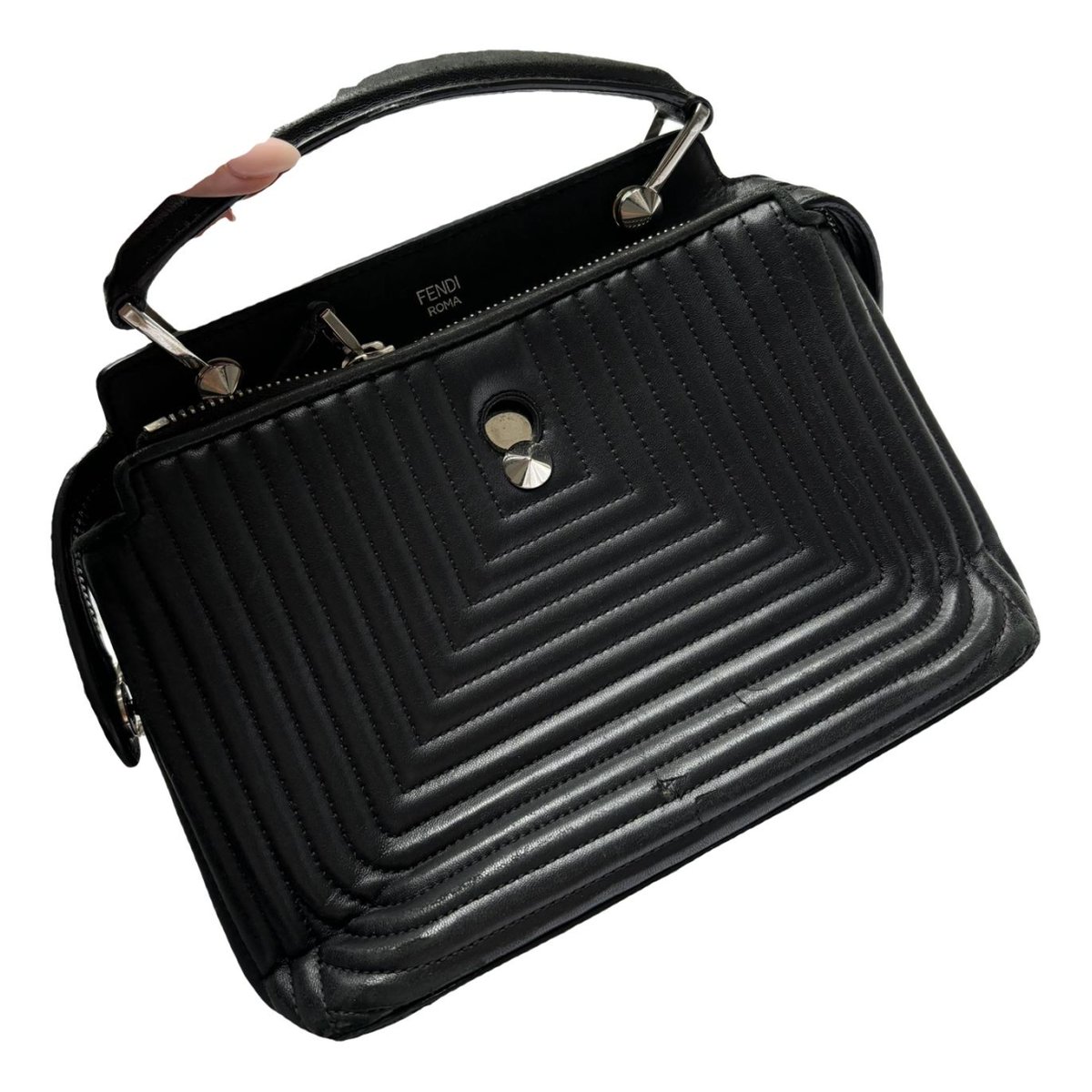 Dot Com leather crossbody bag
