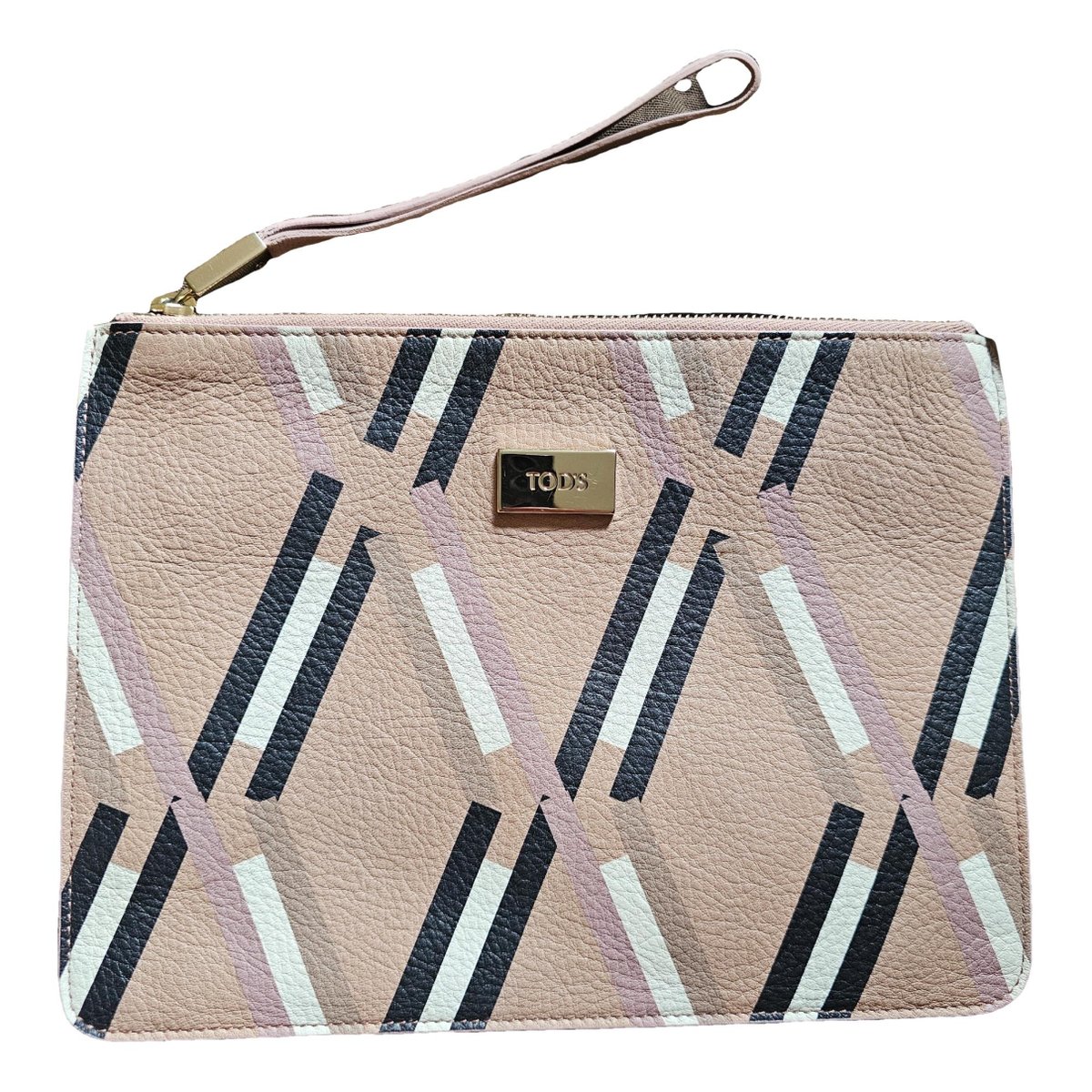 Leather clutch bag