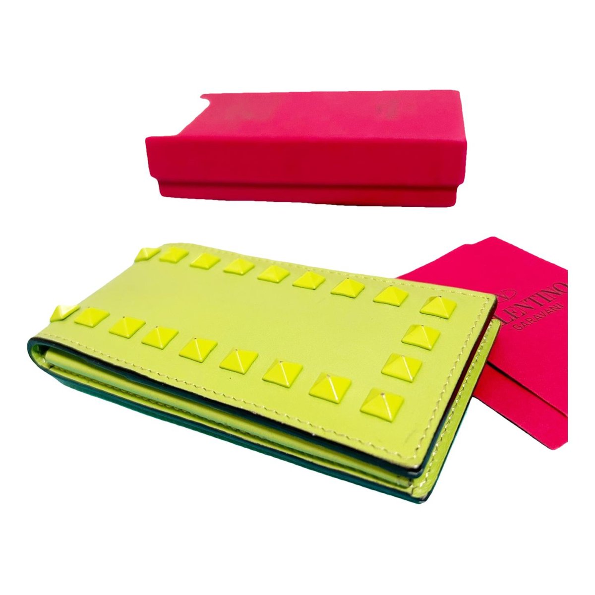 Rockstud leather wallet