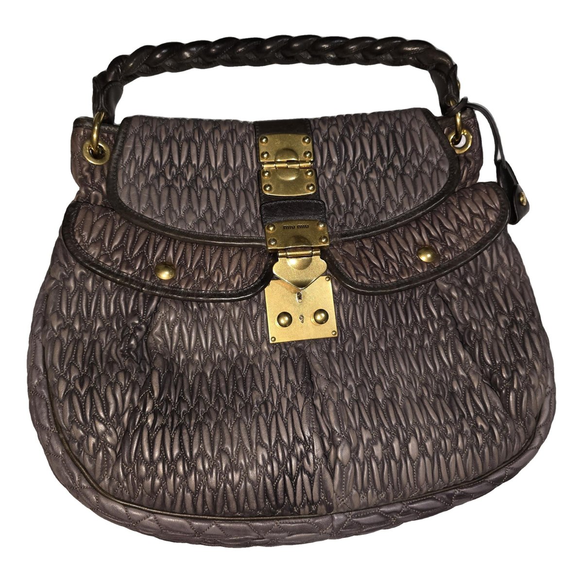 Coffer leather handbag