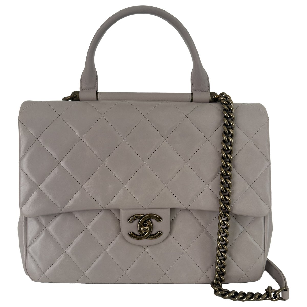 Trendy CC leather handbag