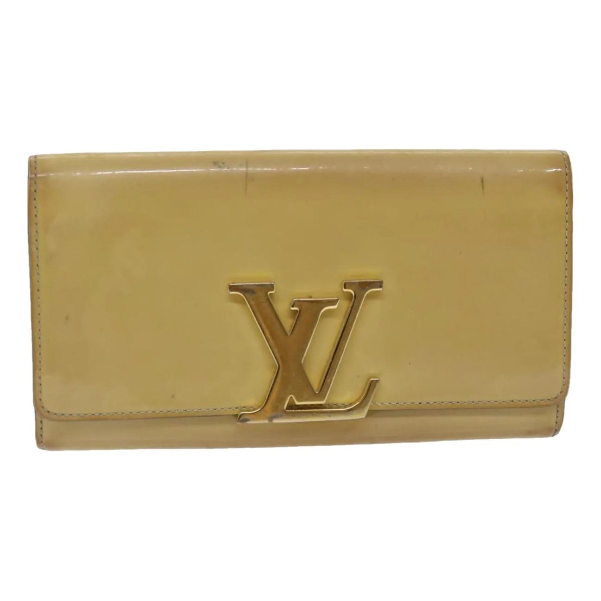 Louise patent leather clutch bag