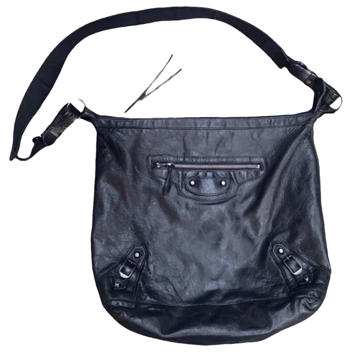 Courier XL leather crossbody bag
