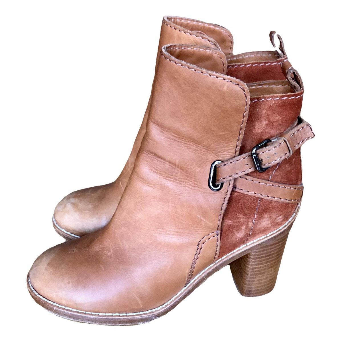 Cypress leather buckled boots