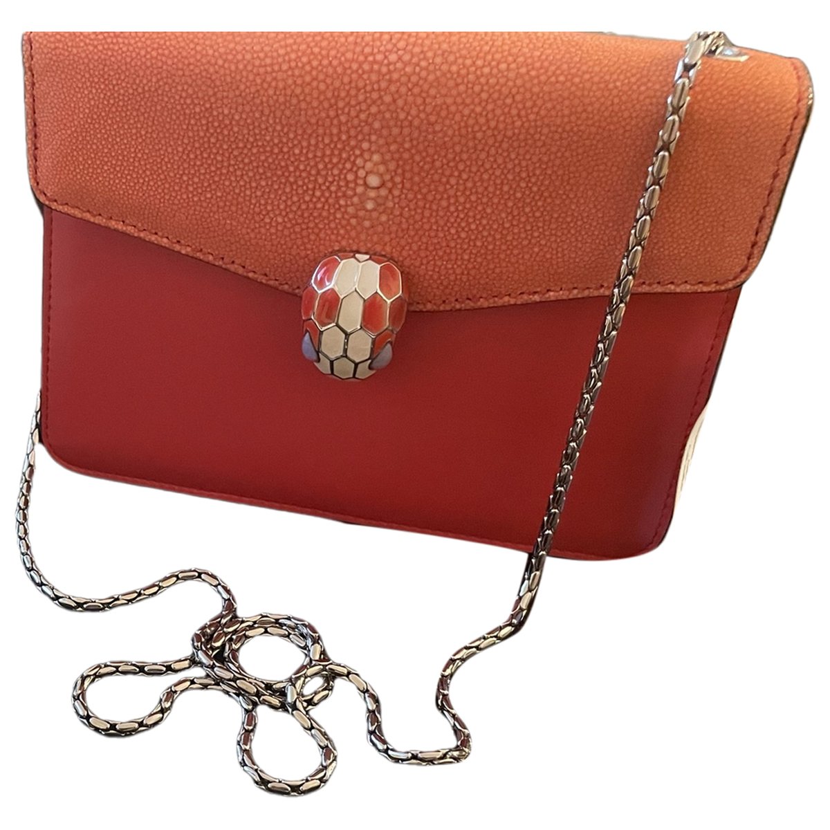 Serpenti leather handbag