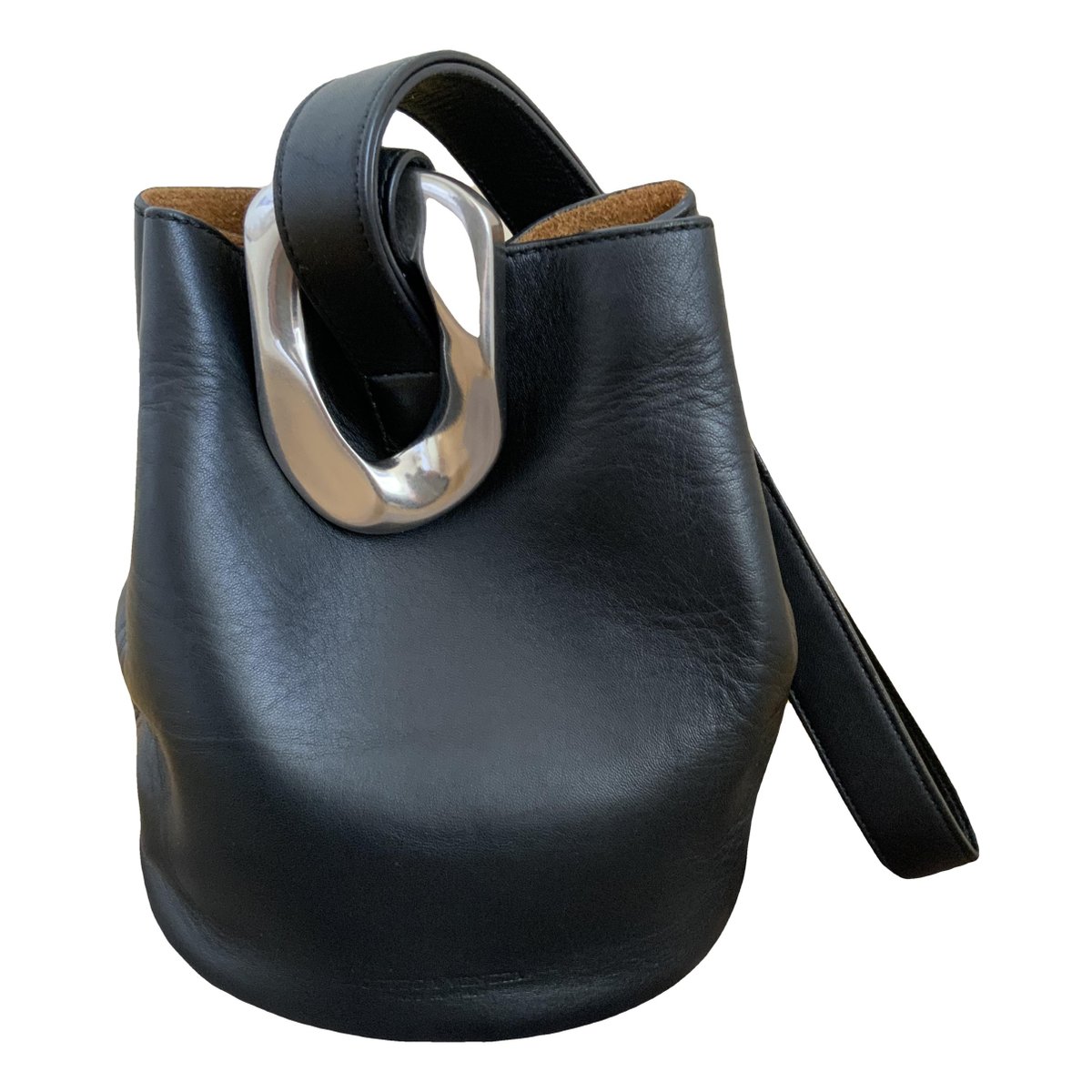 Drop leather handbag