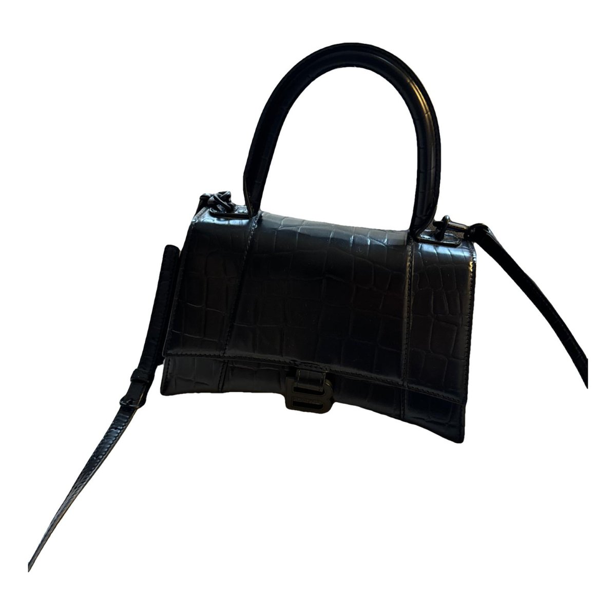 Crush leather handbag