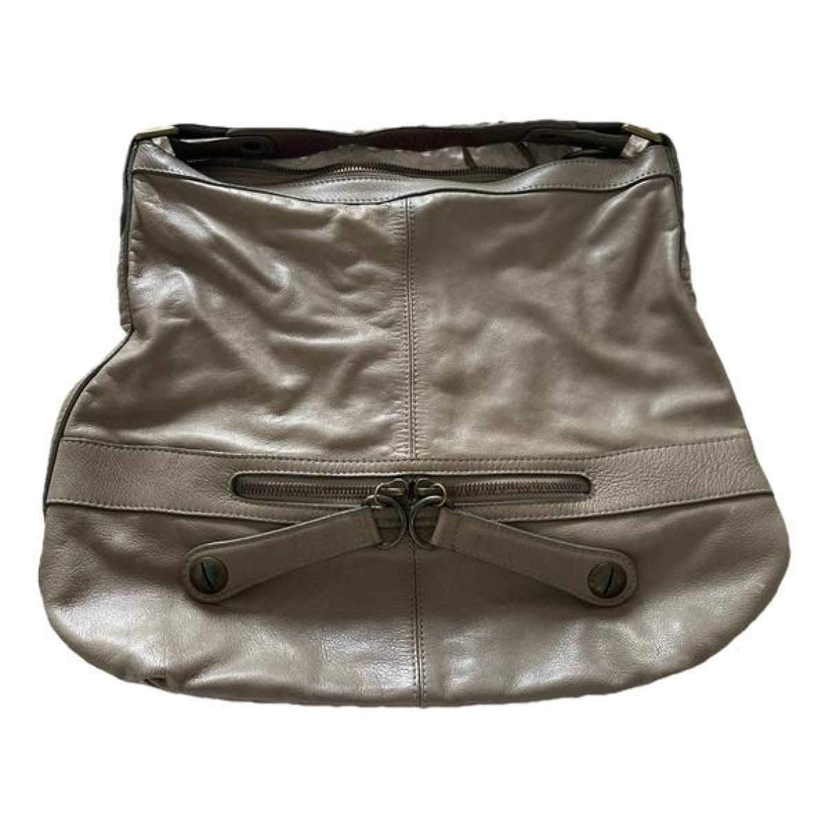 Tote Flower leather handbag