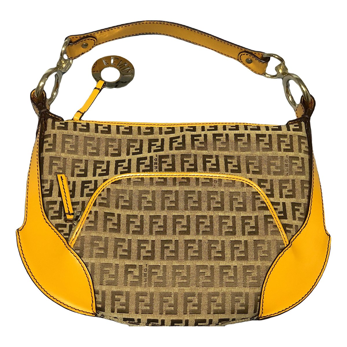 Croissant Vintage cloth handbag