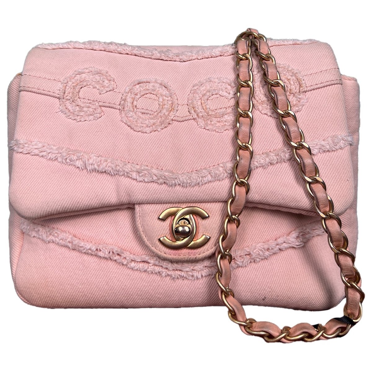 Trendy CC Flap cloth handbag