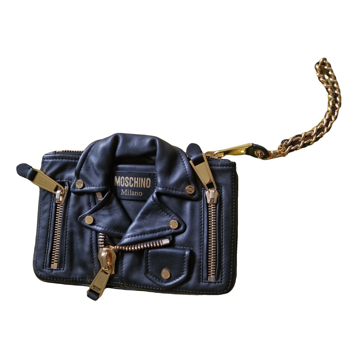 Biker leather handbag