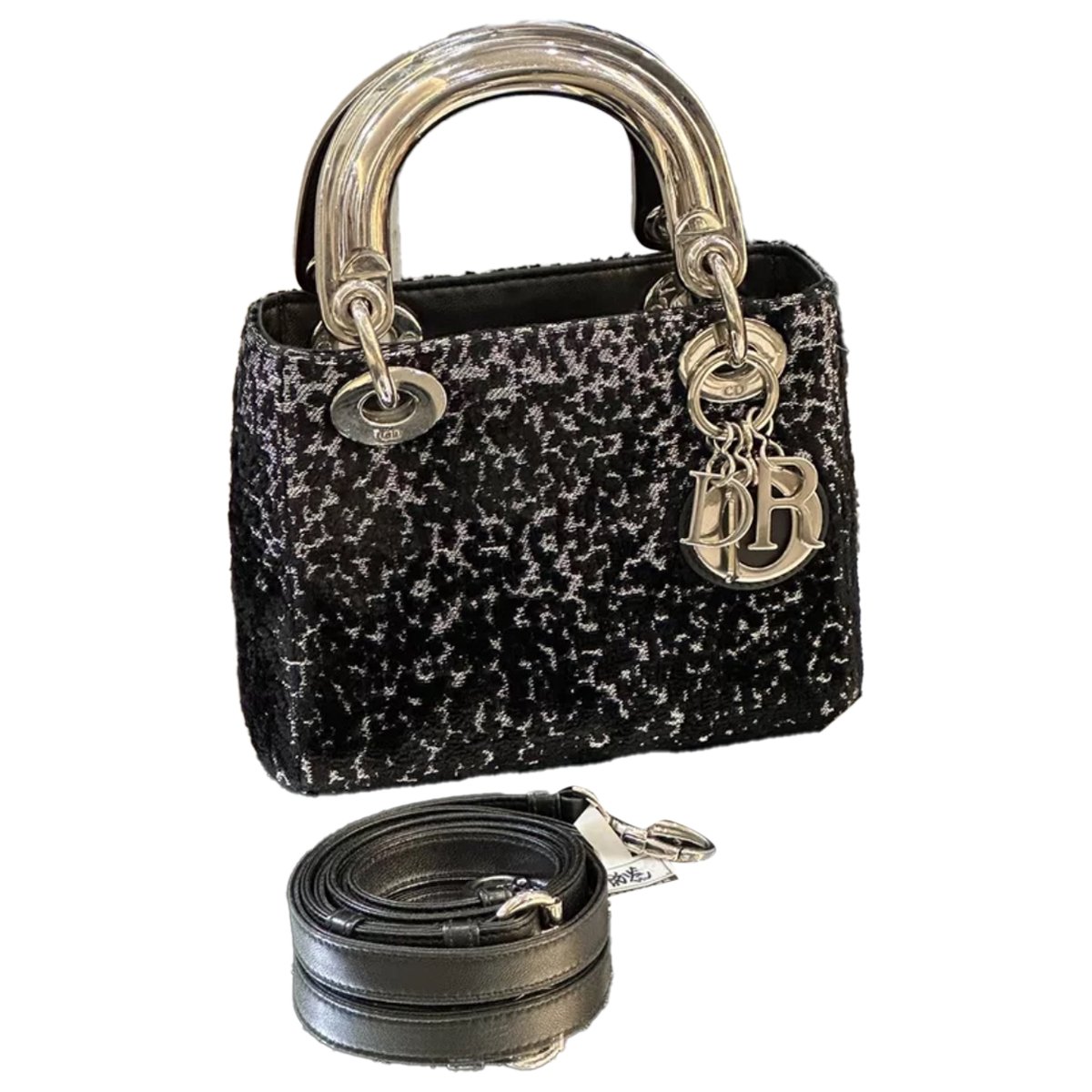 Lady Dior velvet handbag