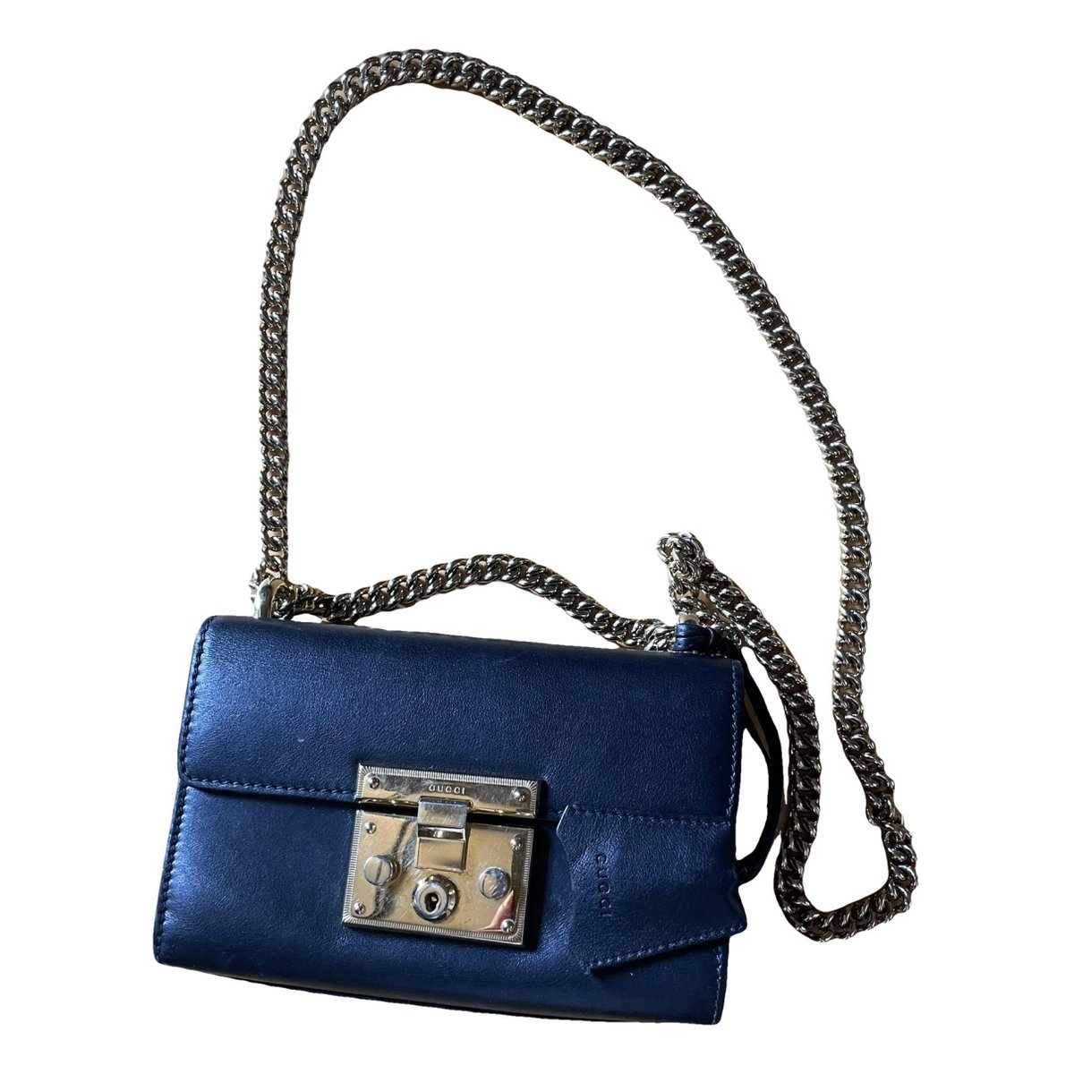 Padlock leather handbag