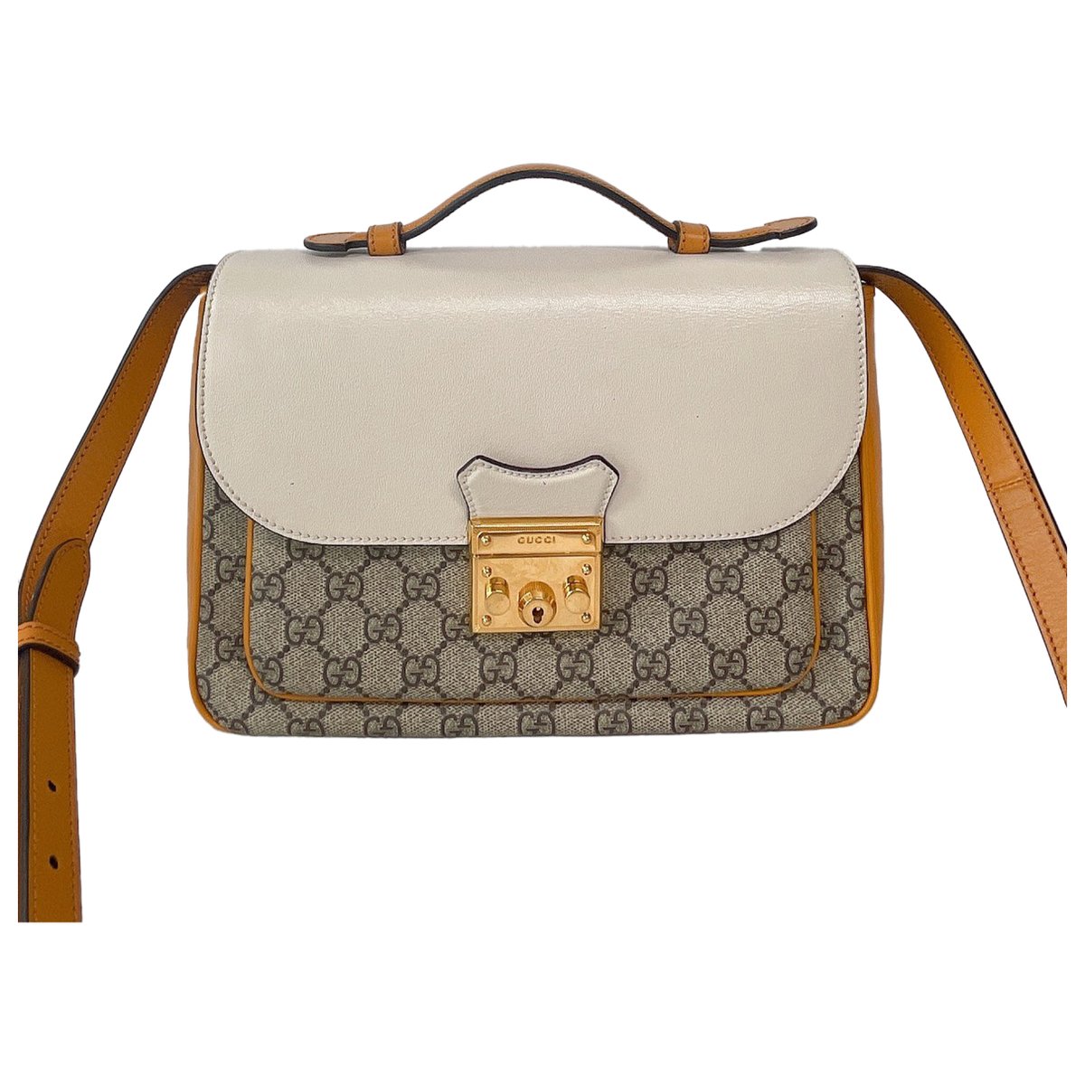 Padlock leather handbag