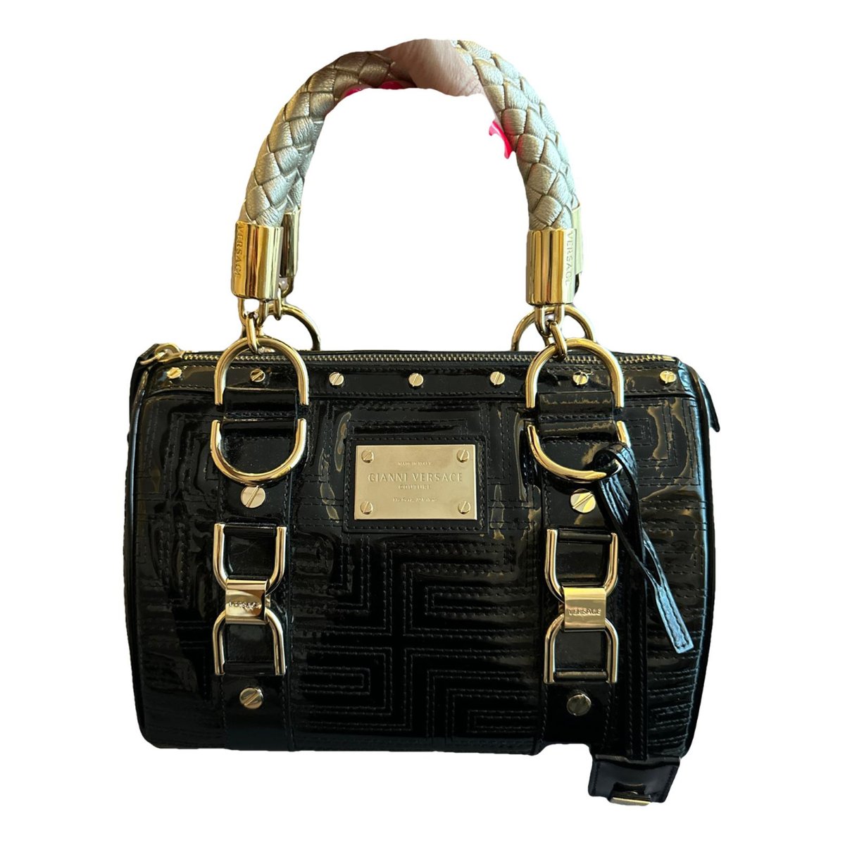 Patent leather handbag