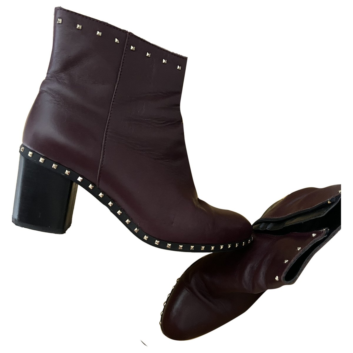 VLTN leather ankle boots