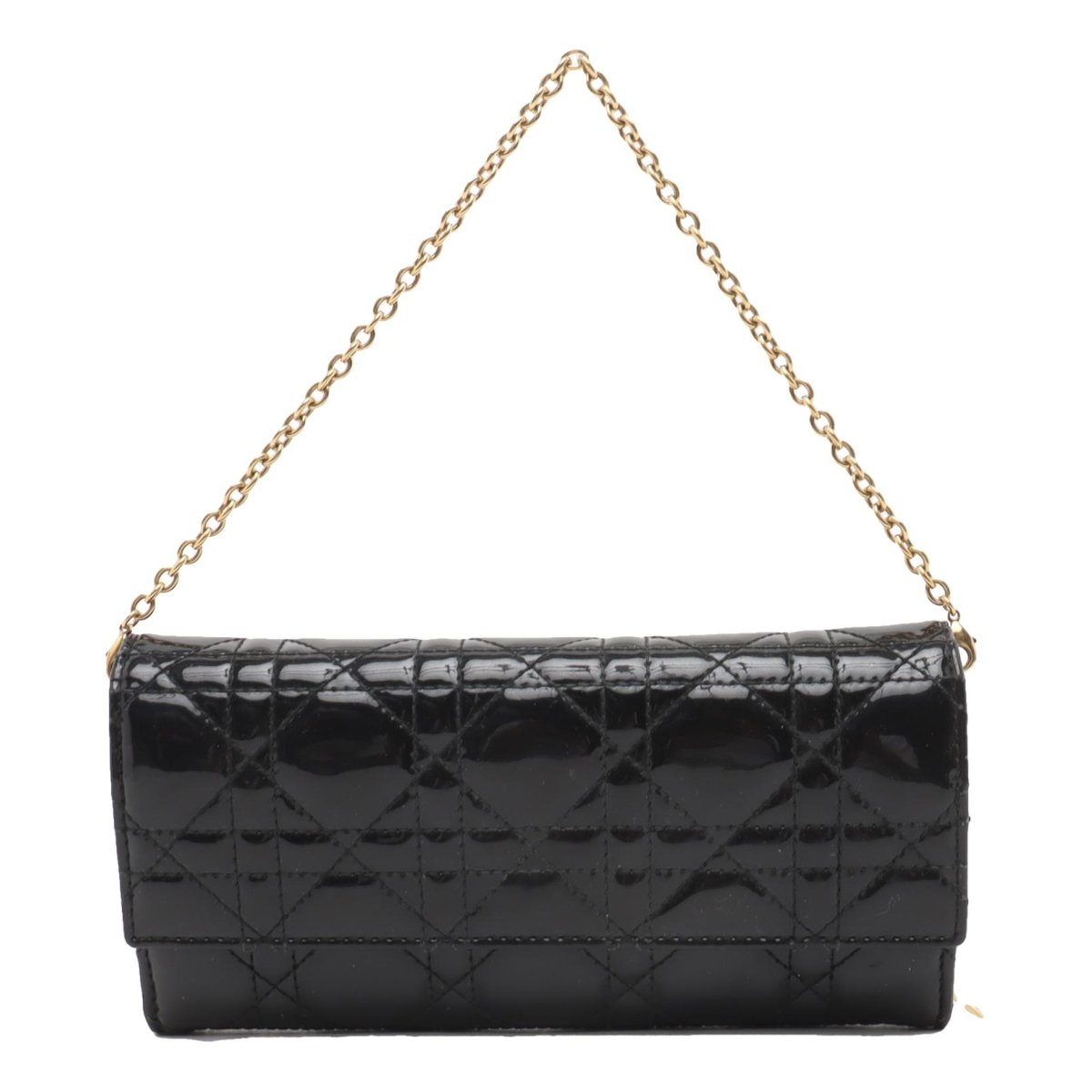 Lady Dior Wallet On Chain patent leather crossbody bag