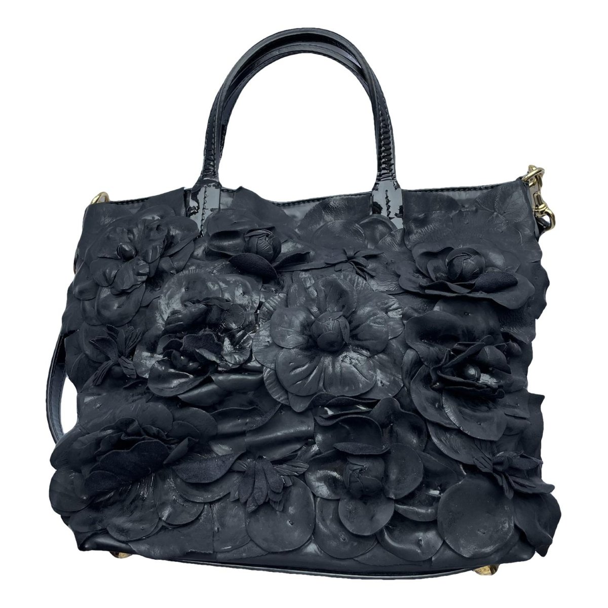 Demilune leather handbag