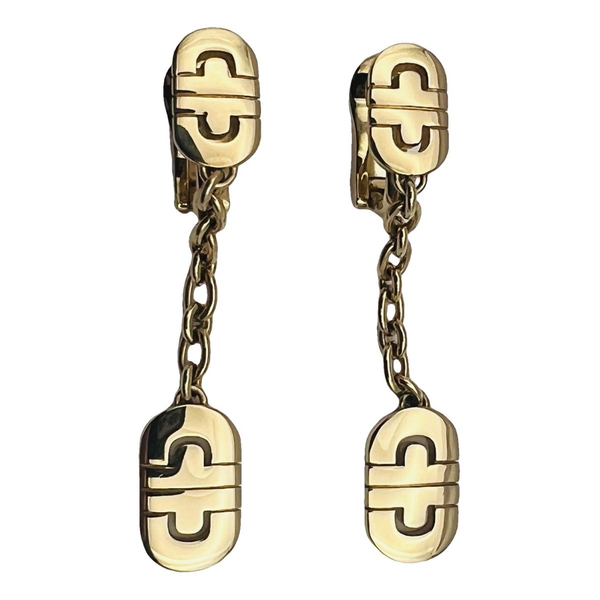 Parentesi yellow gold earrings