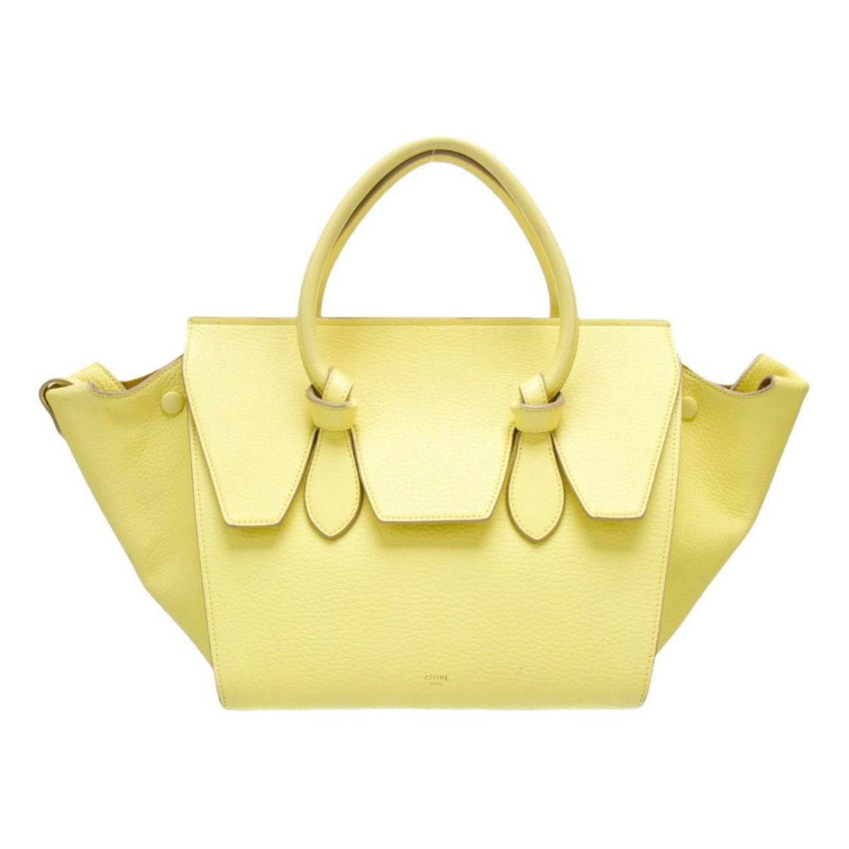 Tie leather handbag