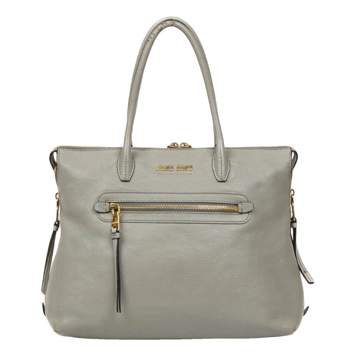 Madras leather tote