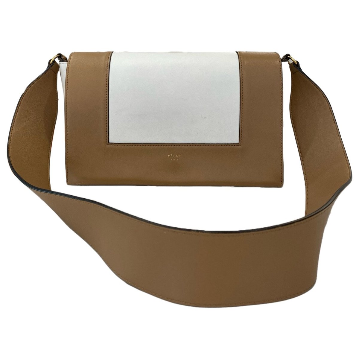 Frame leather handbag