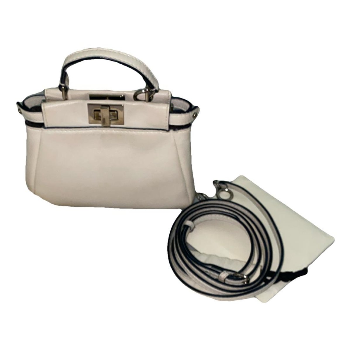 Peekaboo leather clutch bag