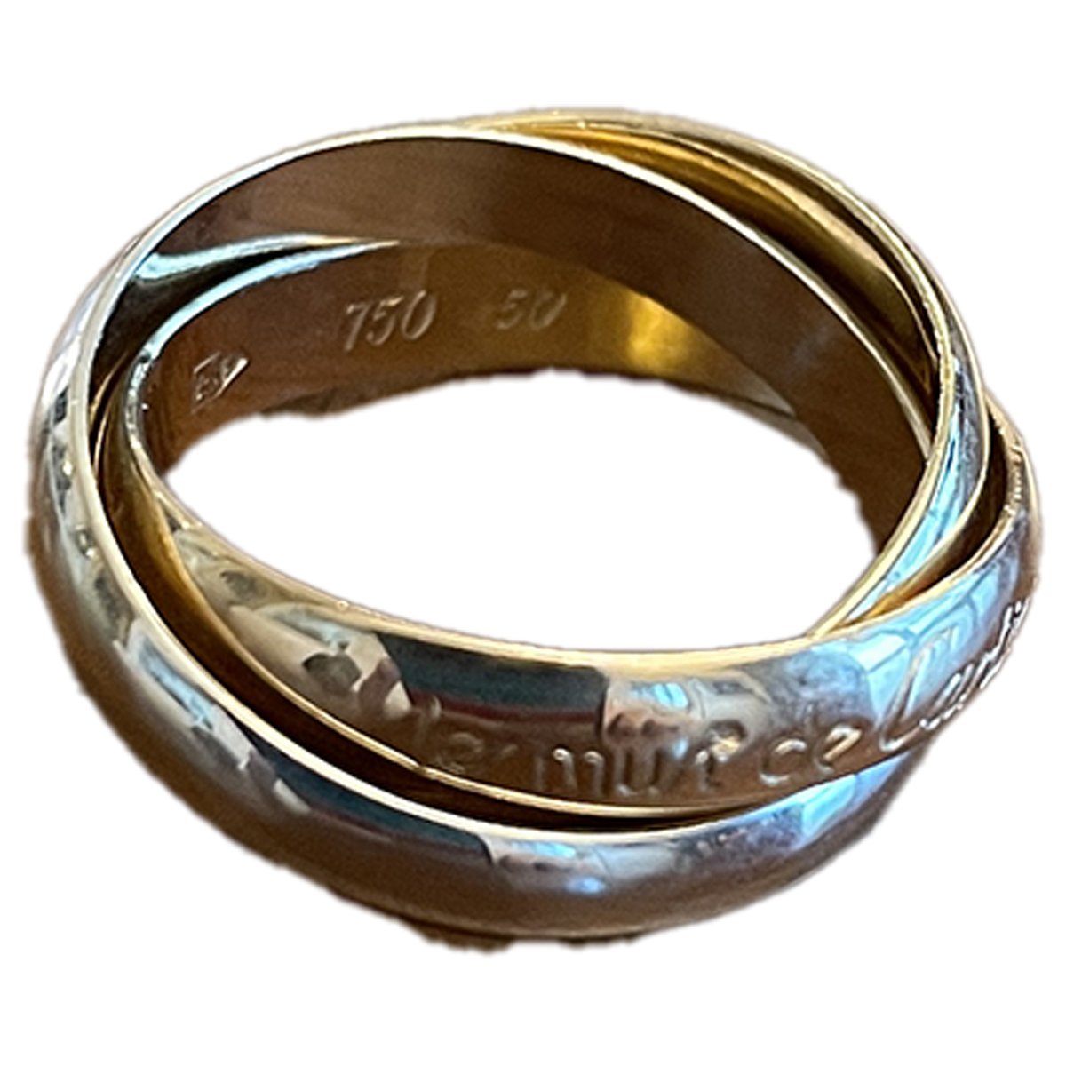 Trinity yellow gold ring