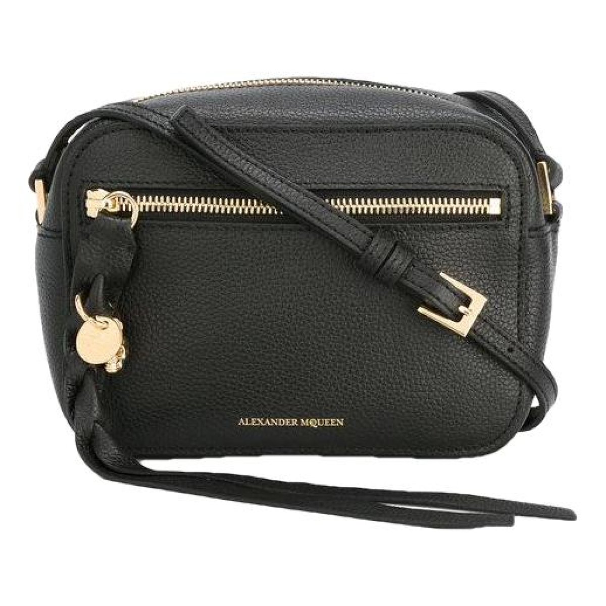 Skull leather crossbody bag