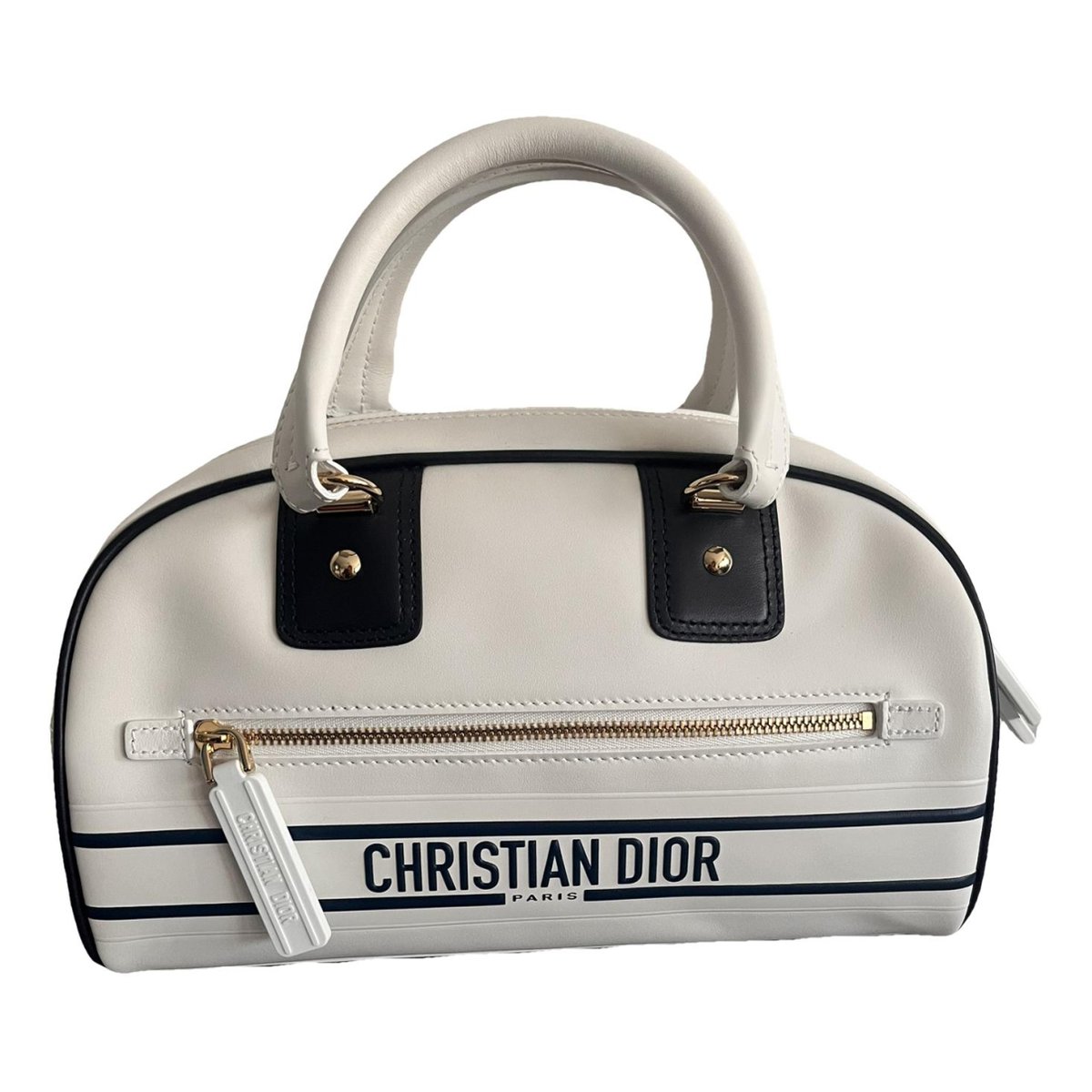 Dior Vibe Zip Bowling leather handbag
