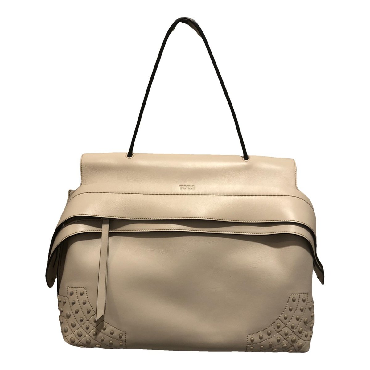 Wave leather handbag