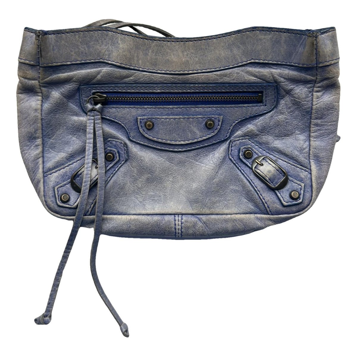 Hip leather handbag