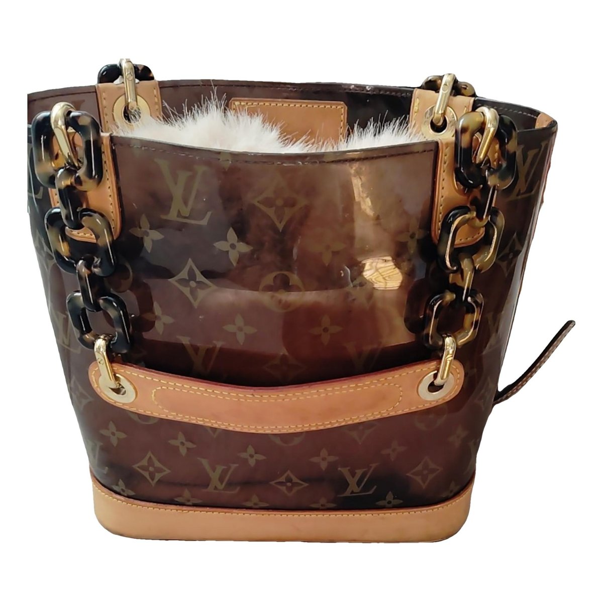 Ambre patent leather handbag