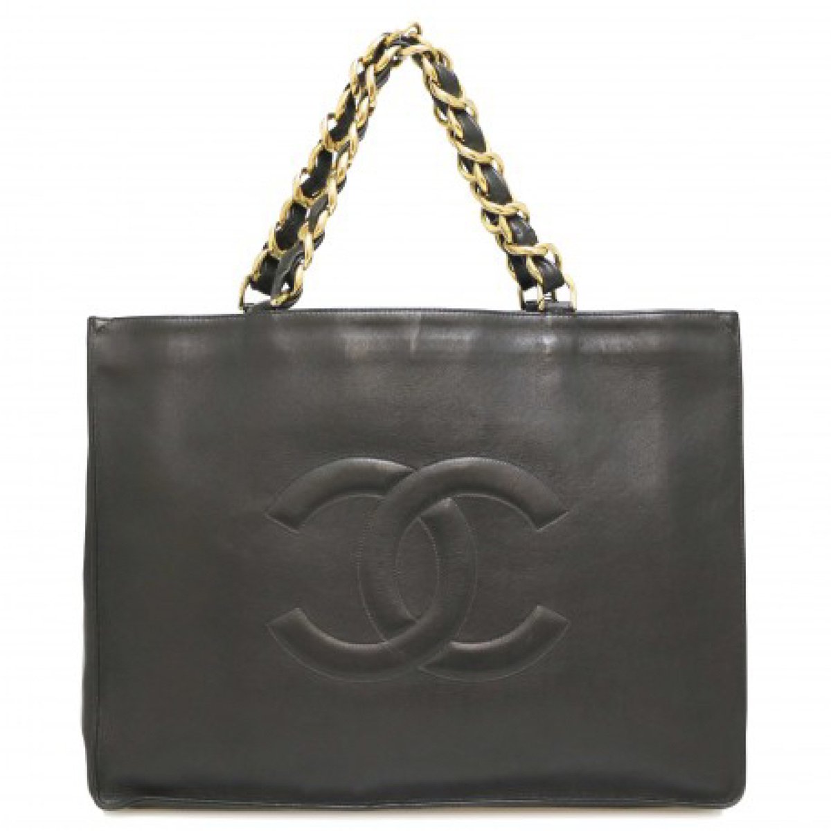 Vintage CC Chain leather tote