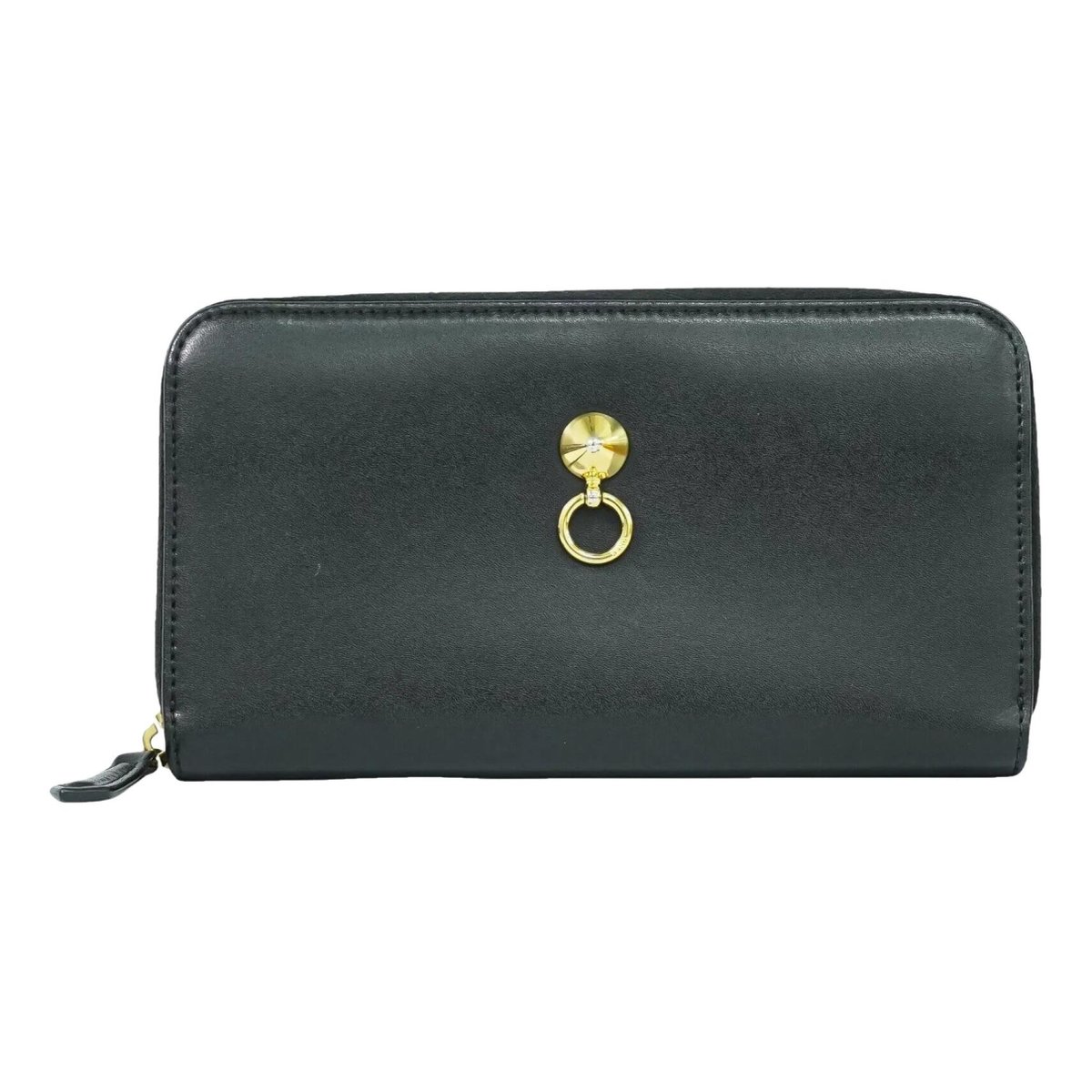 Dot Com leather clutch bag