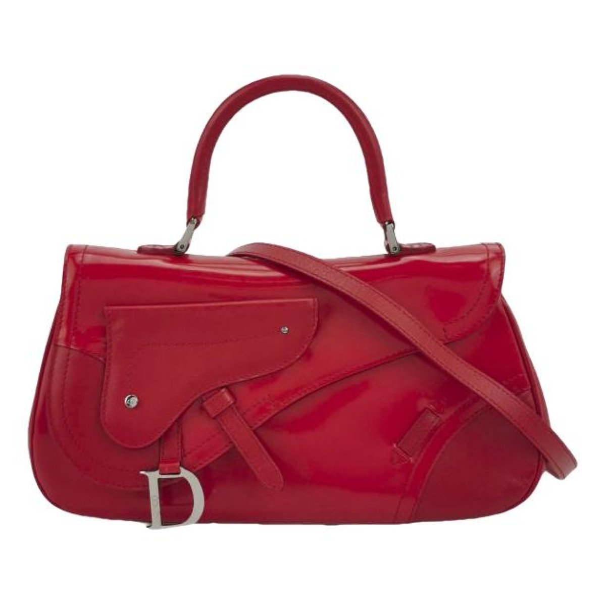 Double Saddle leather handbag