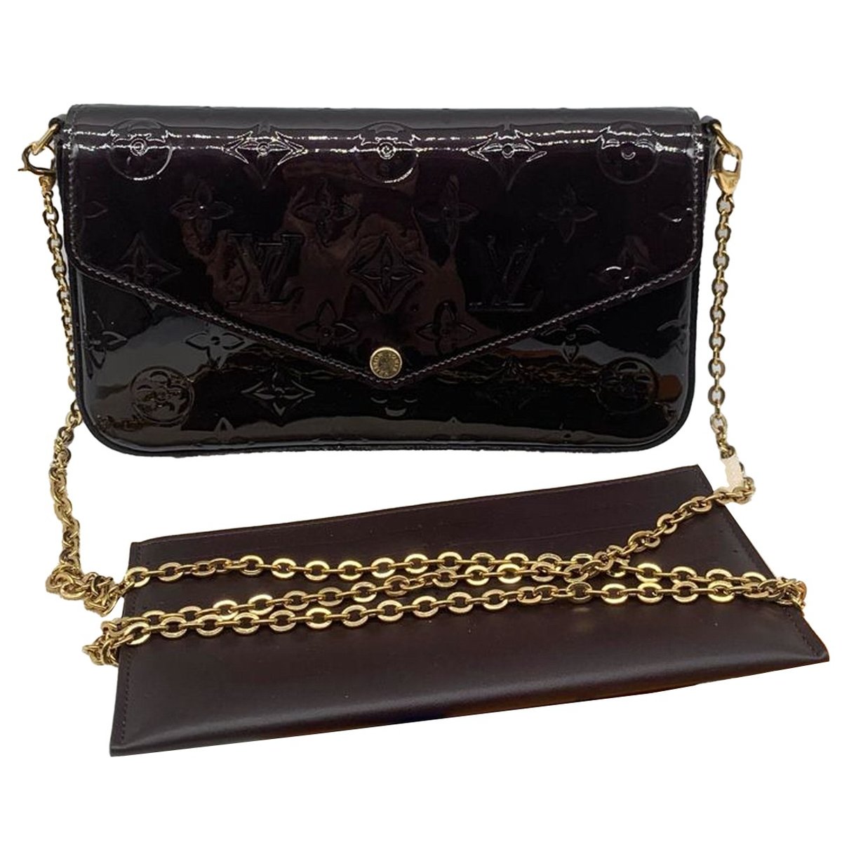 Félicie patent leather crossbody bag