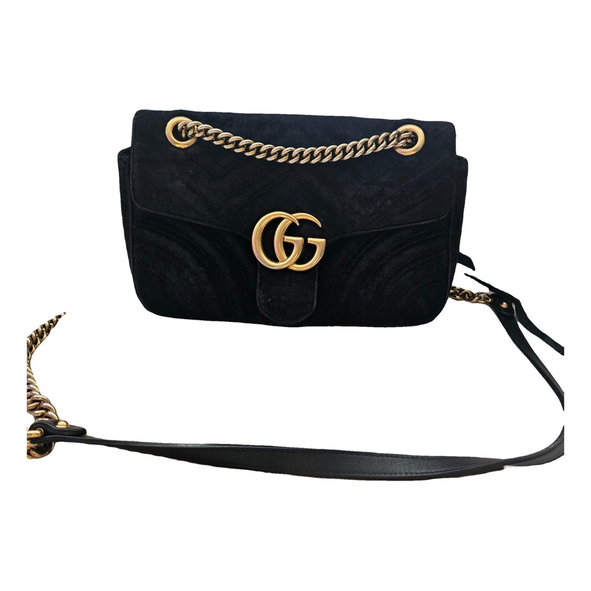 GG Marmont Flap velvet crossbody bag