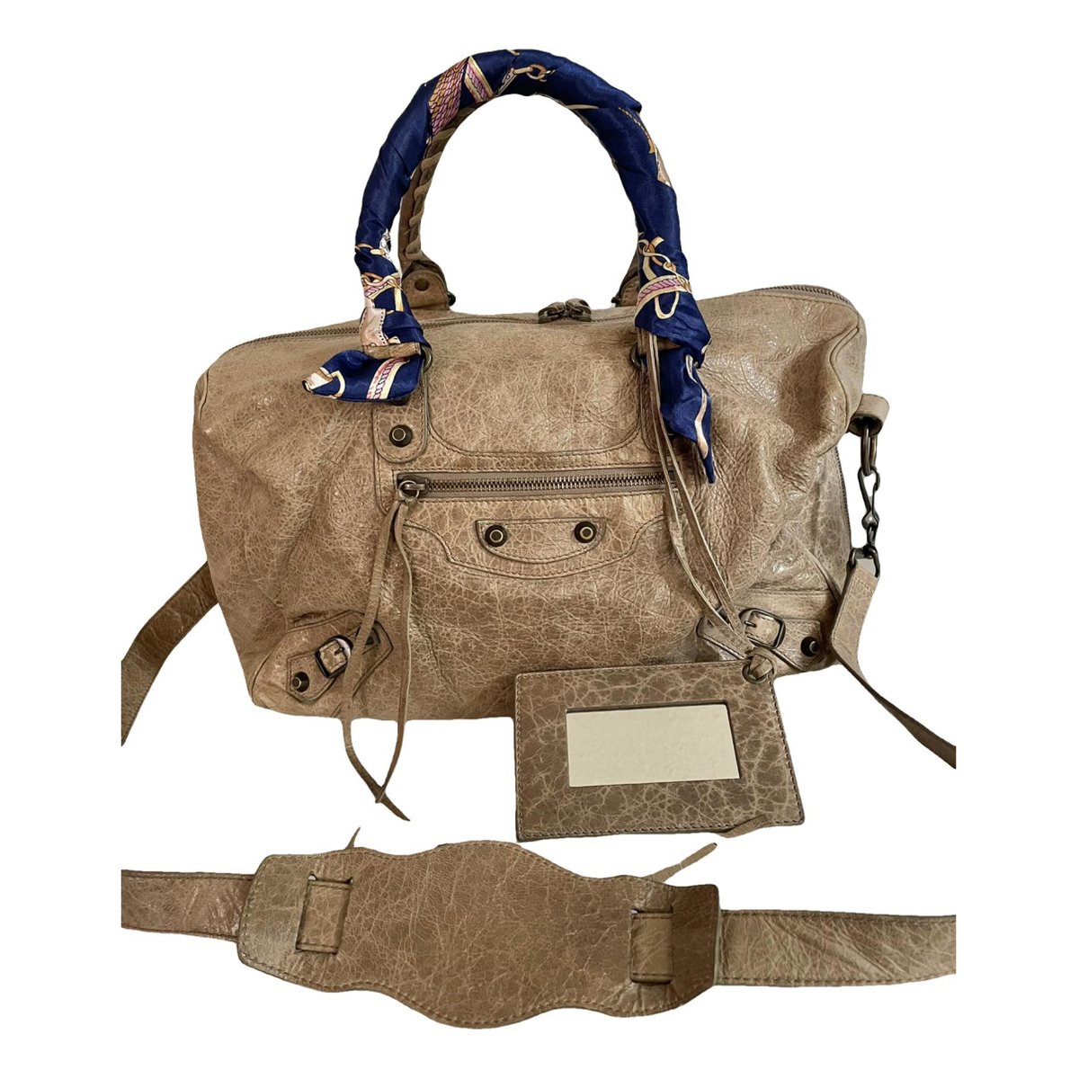 Blackout leather handbag